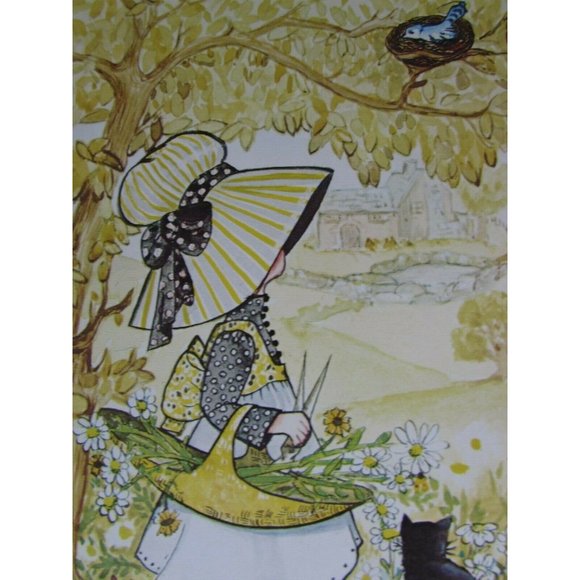 Vintage Country Girl in Bonnet Print 1972 Stapco NY Lithograph 53023 - Picture 1 of 5